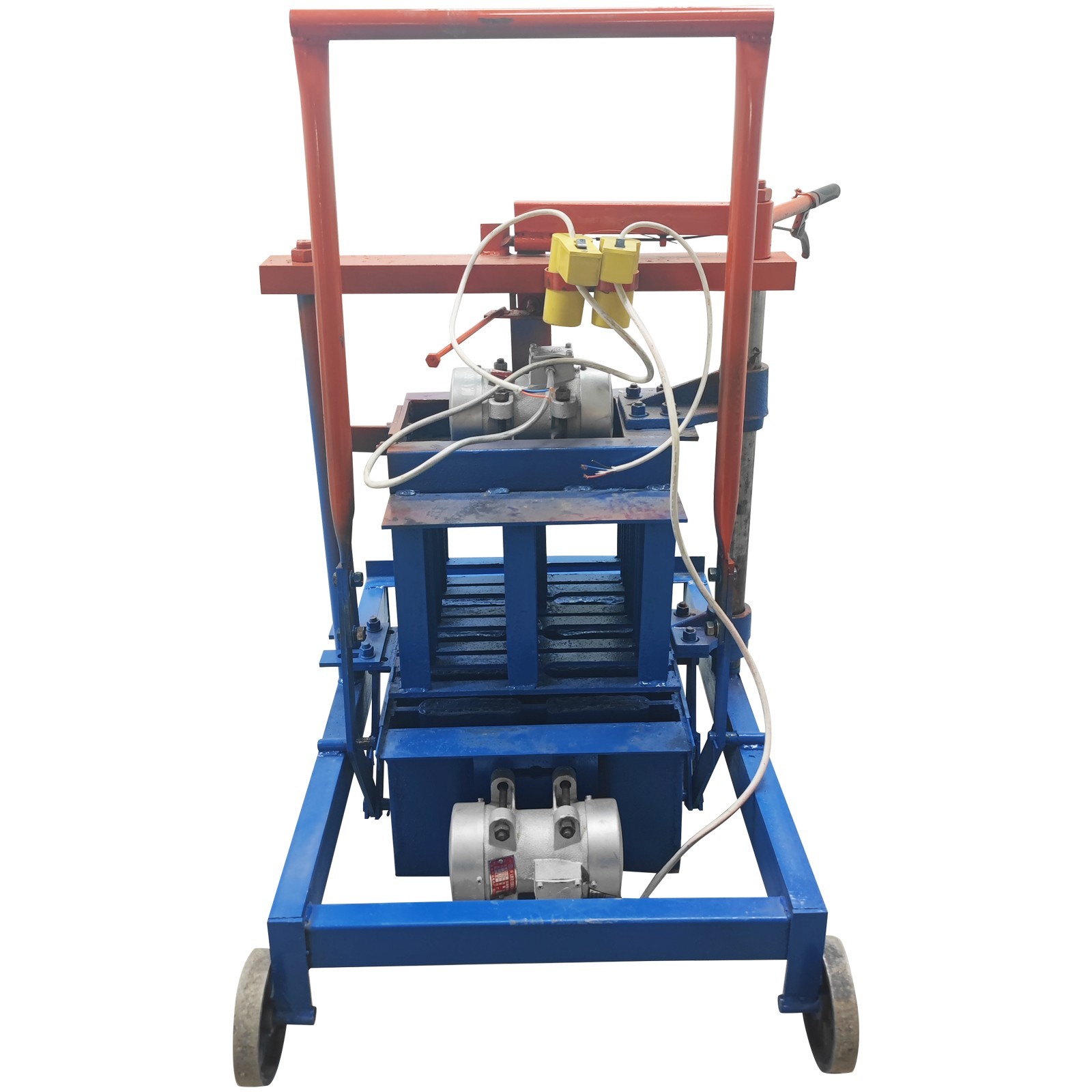 220V Concrete Brick Machine Block Maker On-Site Hollow 4 Holes 400x100x200mm
