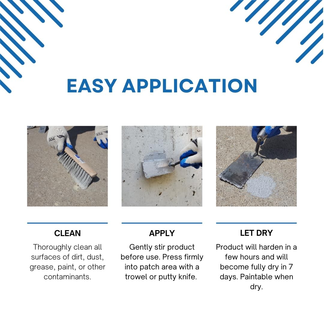 Pre-Mixed Concrete and Stucco Patch – Patching Material for Exterior and Inte…