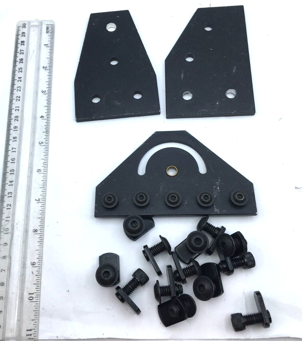 80/20 Lot of 16, 13-Bolt 3320, T Flat 1-4341, Angle Plt 1-4361, Pivot Bkt 1-4024
