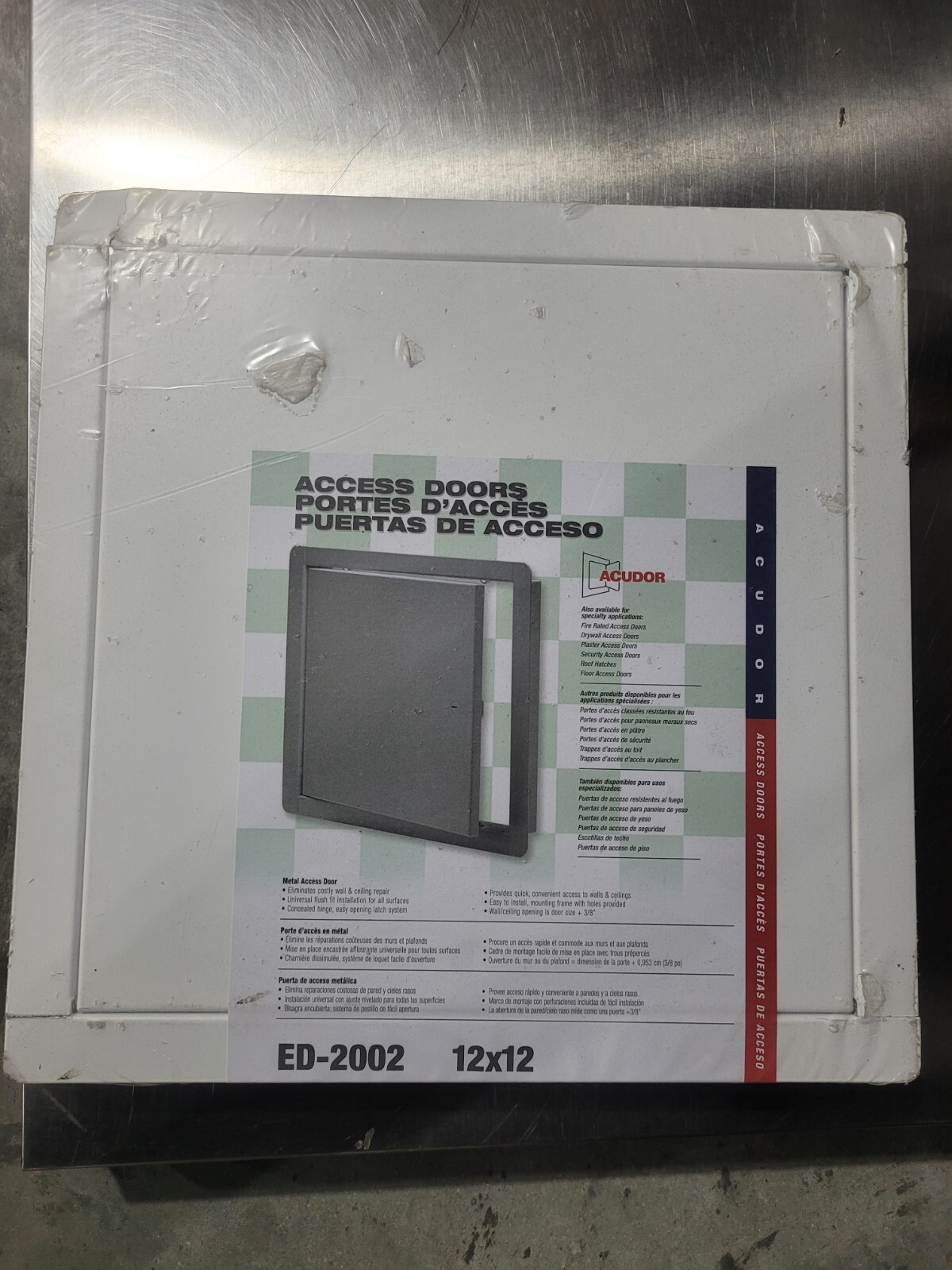 Acudor ED-2002 Metal Access Door 12 x 12, 14″ Height, White