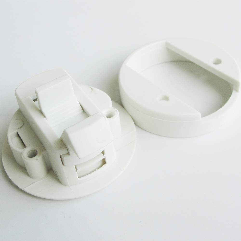 WJSKDQ 4PCS Boat Slam Latch 2” Flush Pull Latches Round Plastic white