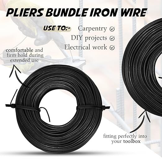 Rebar Tie Wire 16 Gauge Black Premium Reel 330 ft Length Roll