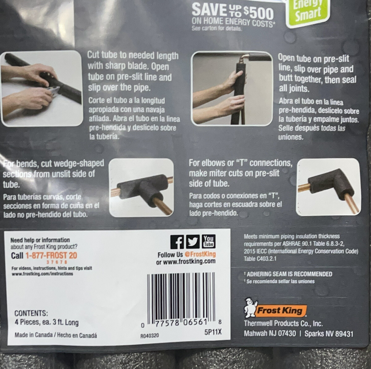 Frost King 3/4 in. X 3 ft. L Polyethylene Foam Pipe Insulation Wrap (Pack of 12)