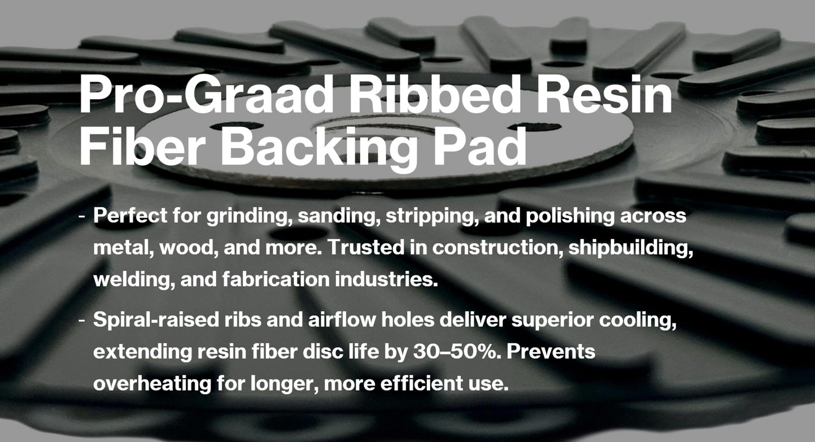 Pro-Graad 7 Inch Rigid Backing Pad for Resin Fiber Discs – 5/8-11 Threaded…
