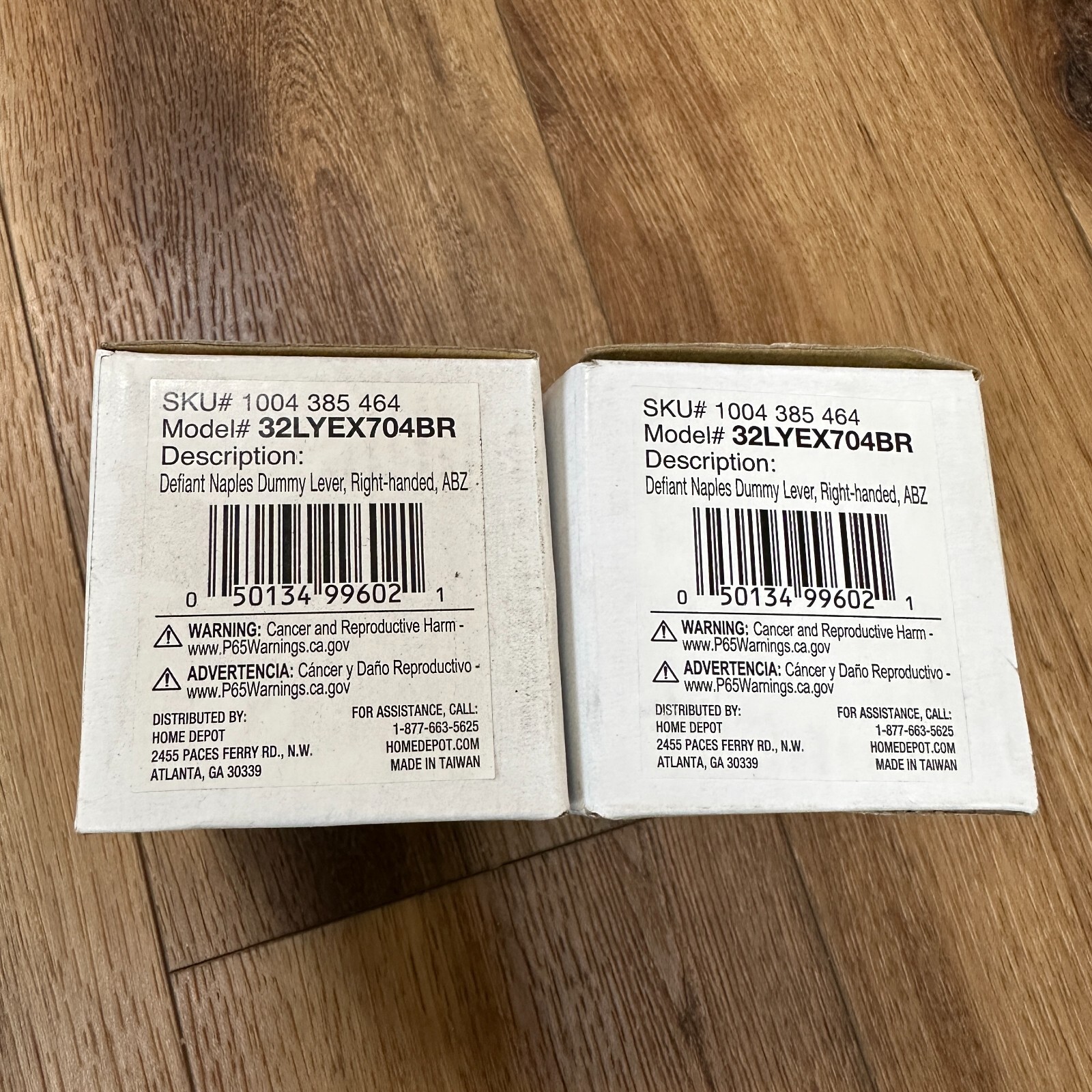 (2) Defiant LYEX704B-R Naples Aged Bronze Right-Hand Dummy Door Lever New In Box