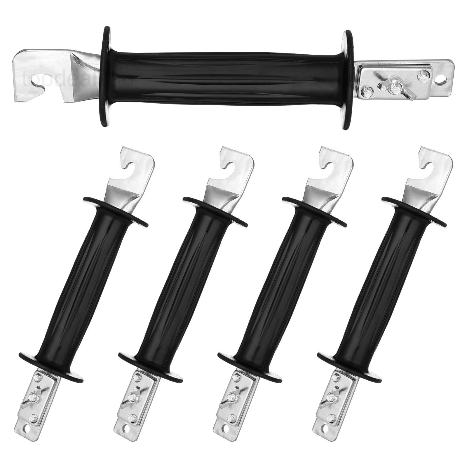 5 Pcs Heavy Duty Electric Gate Handles Rubber Insulated Gate Handle Black..
