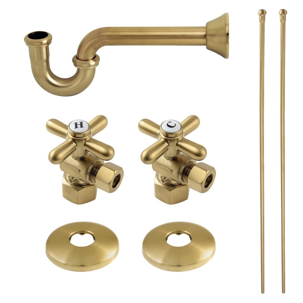 Kingston Brass KPK107P Trimscape Plumbing Supply Kit Combo, Brushed