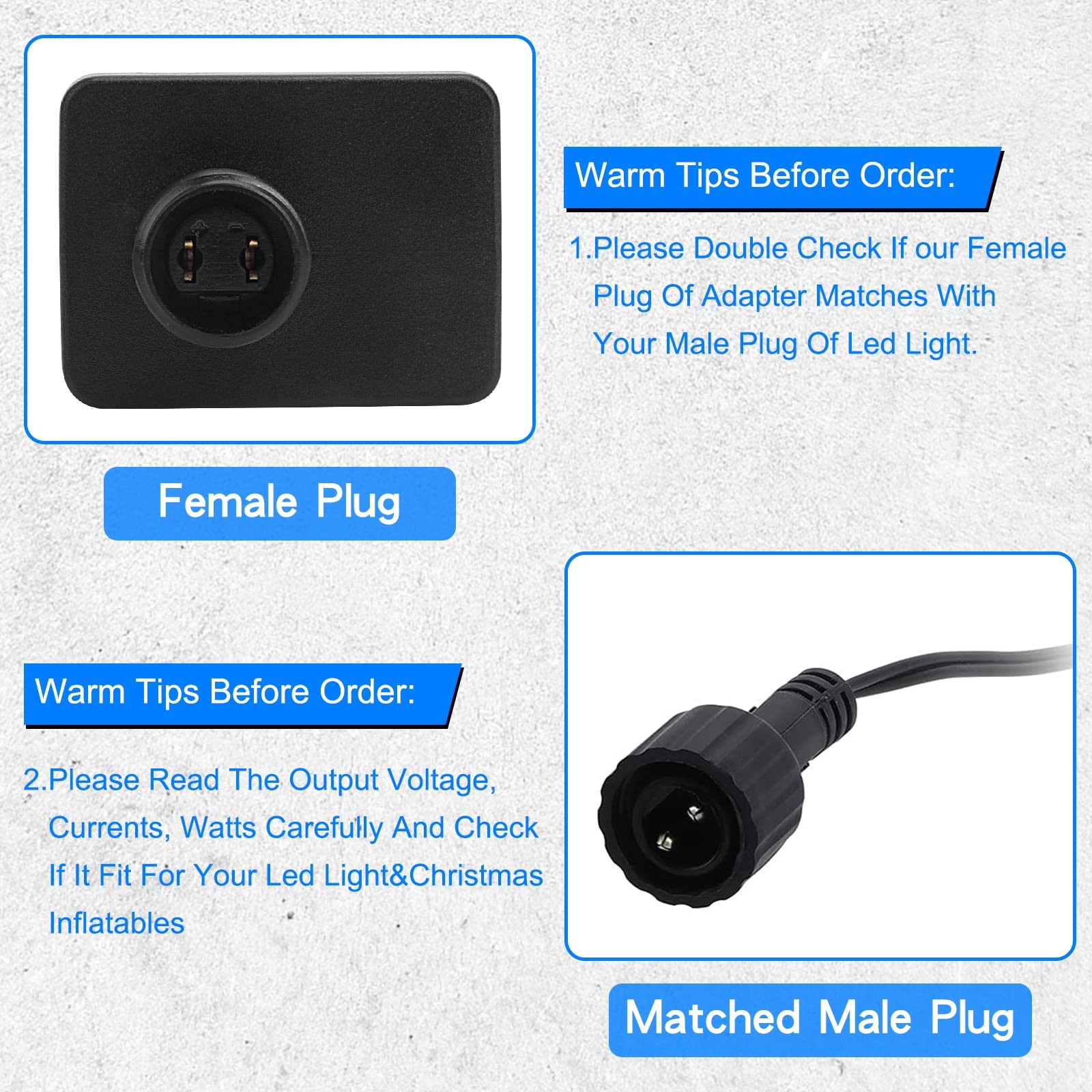 Replacement Yard Inflatable Adapter – 1A Transformer US Plug for Black