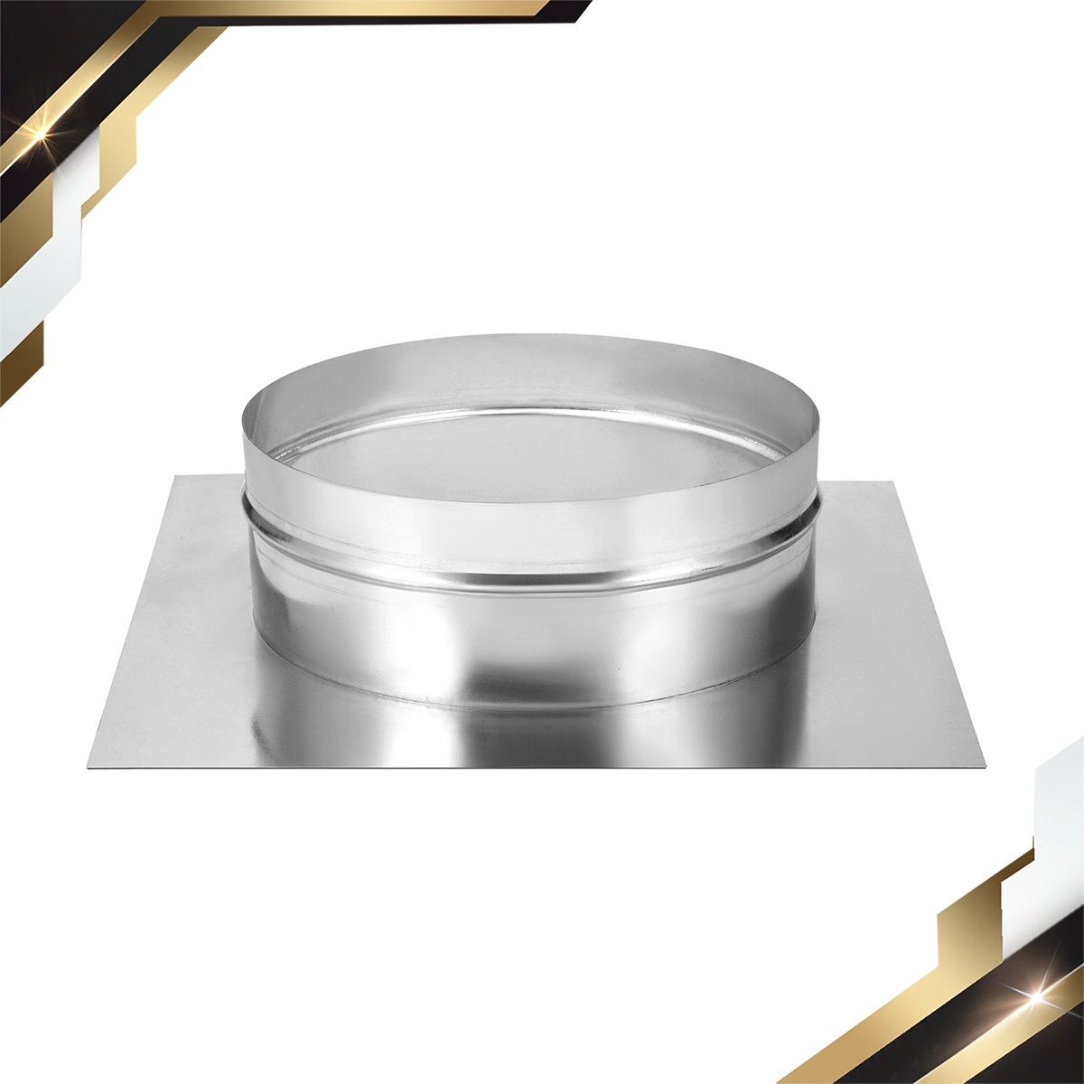 10″ Galvanized Steel Duct Connector Flange Air Mounting Plate 14″x14″