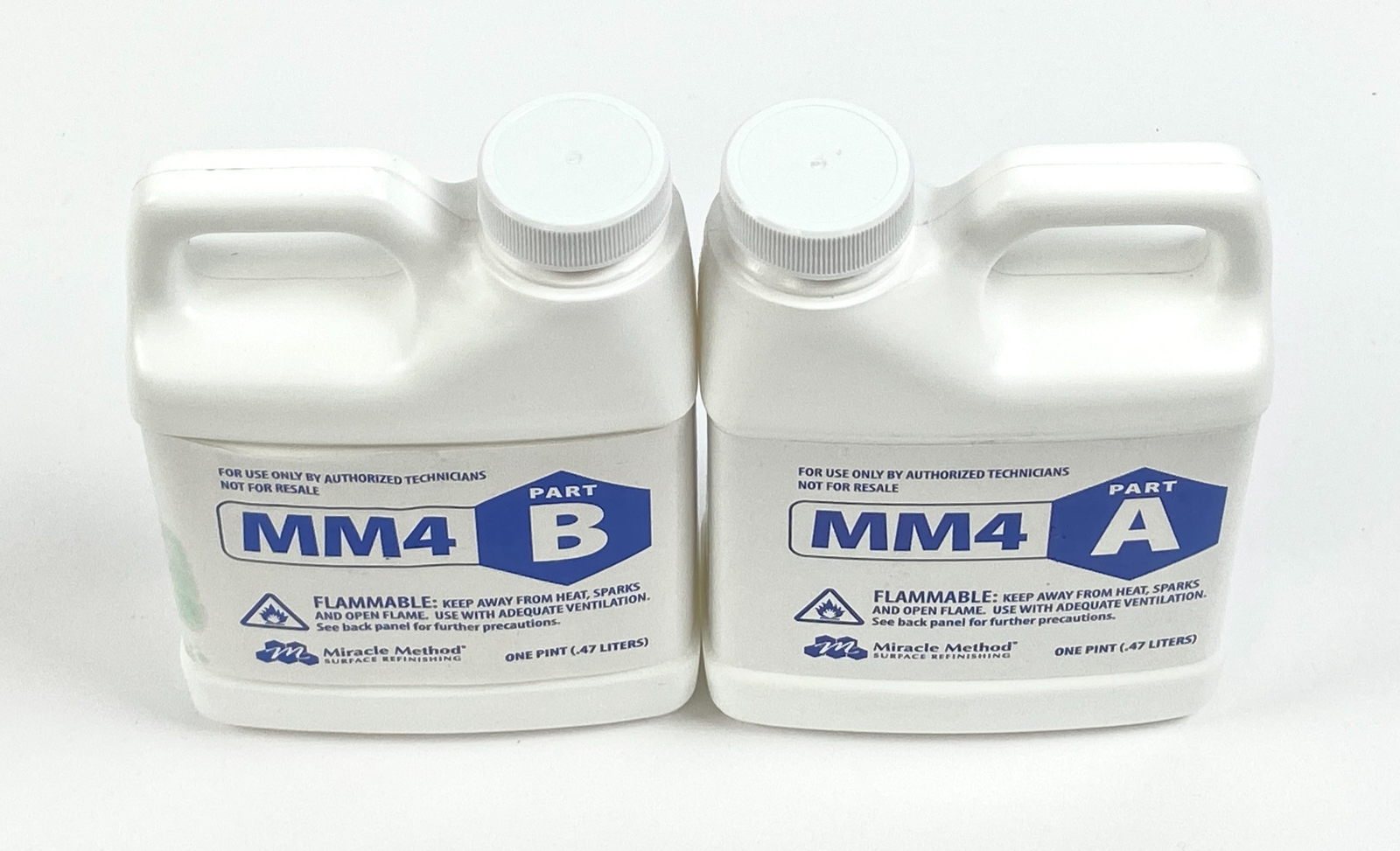 Miracle Method MM4 Part A and B Surface Refinishing Liquid 1 Pint Each