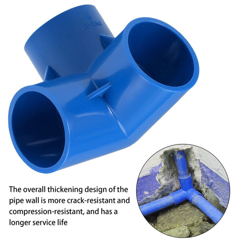 PVC 3 Way Elbow& lumbing Fittings PipeSocket Tee Corner Fittings Gray/White/Blue