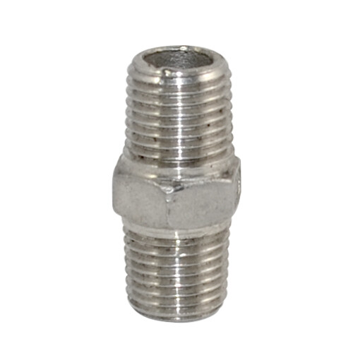 1/4“ 1/4 in NPT Stainless Steel 304 Pipe Thread Male Hex Nipple Fitting Adapter