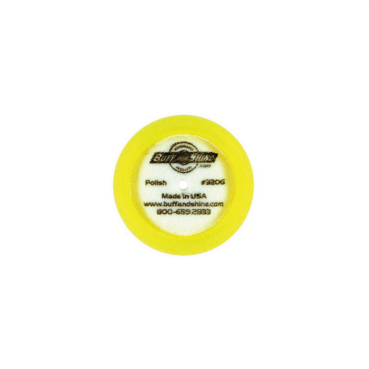 Buff And Shine 330G Curved Back Grip Pad, 3 in Dia, 1 in THK, Hook and Loop Att