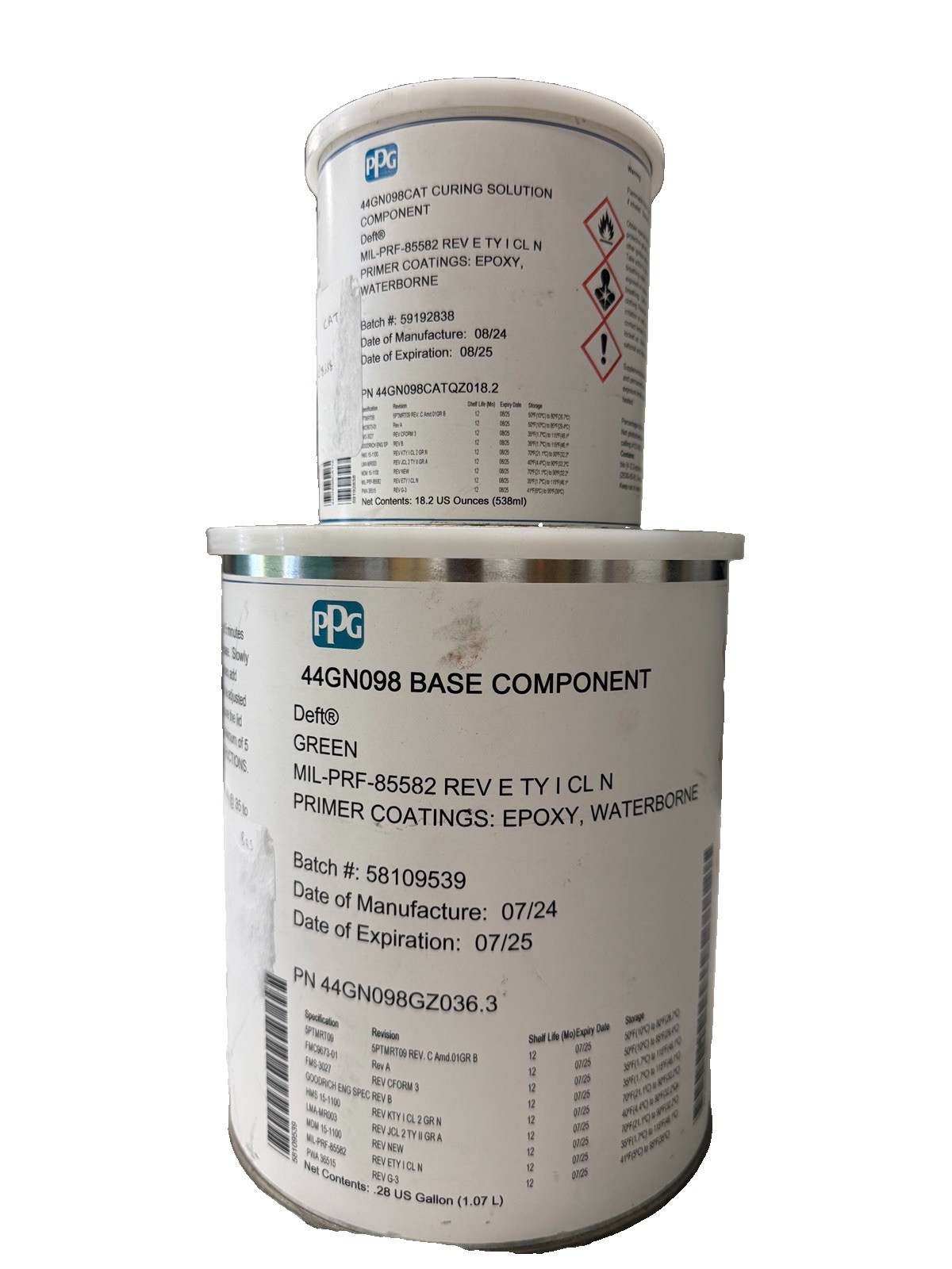 PPG Deft 44-GN-098 Green MIL-PRF-85582 Type I Class N Epoxy Primer – Gallon Kit