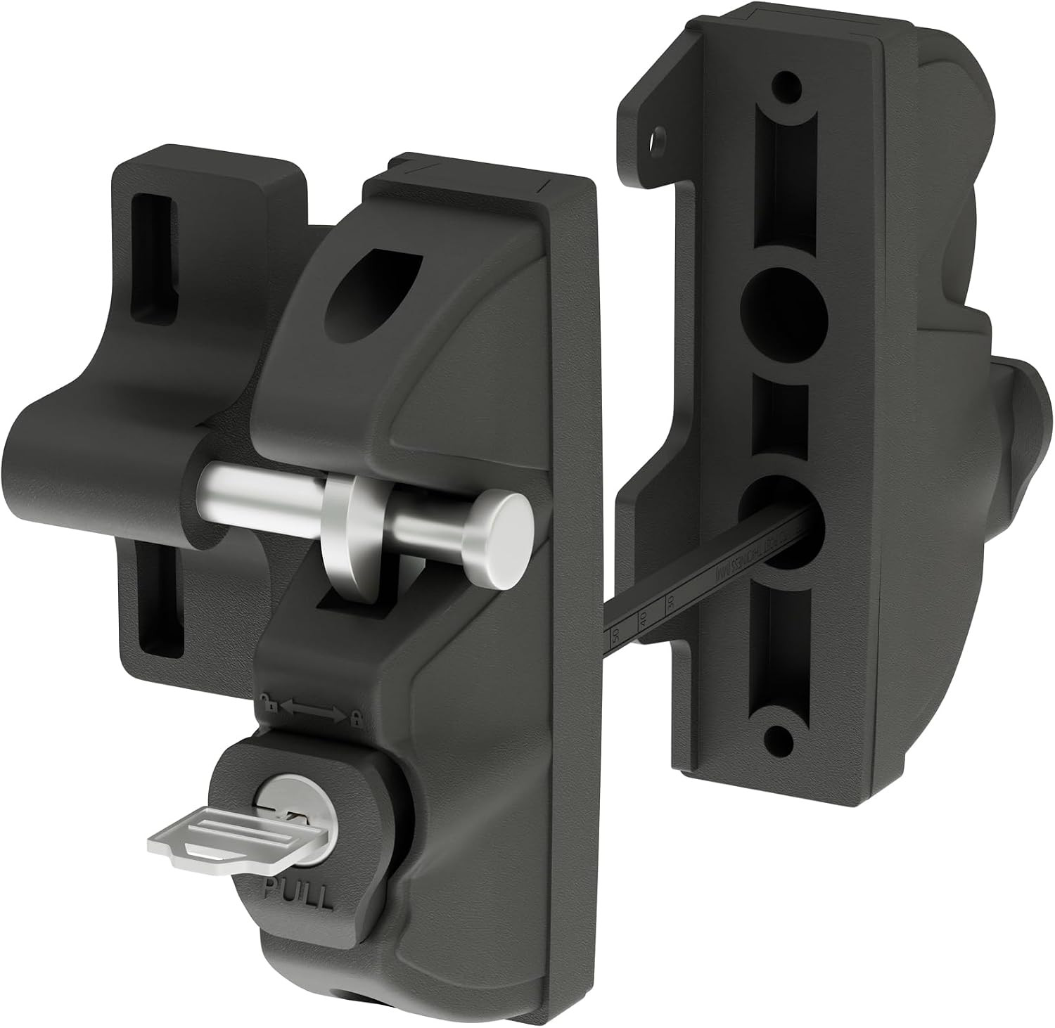 Key Lockable 2 Way Gate Latch,Key Operates on Both Sides of Gate,2 Sided Gate Fe
