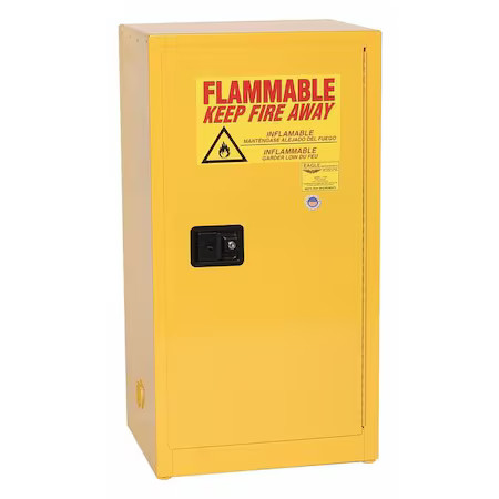 Eagle Mfg 1905X Hazardous Material Storage Cabinet, 16 Gal, 1 Shelves, Steel,