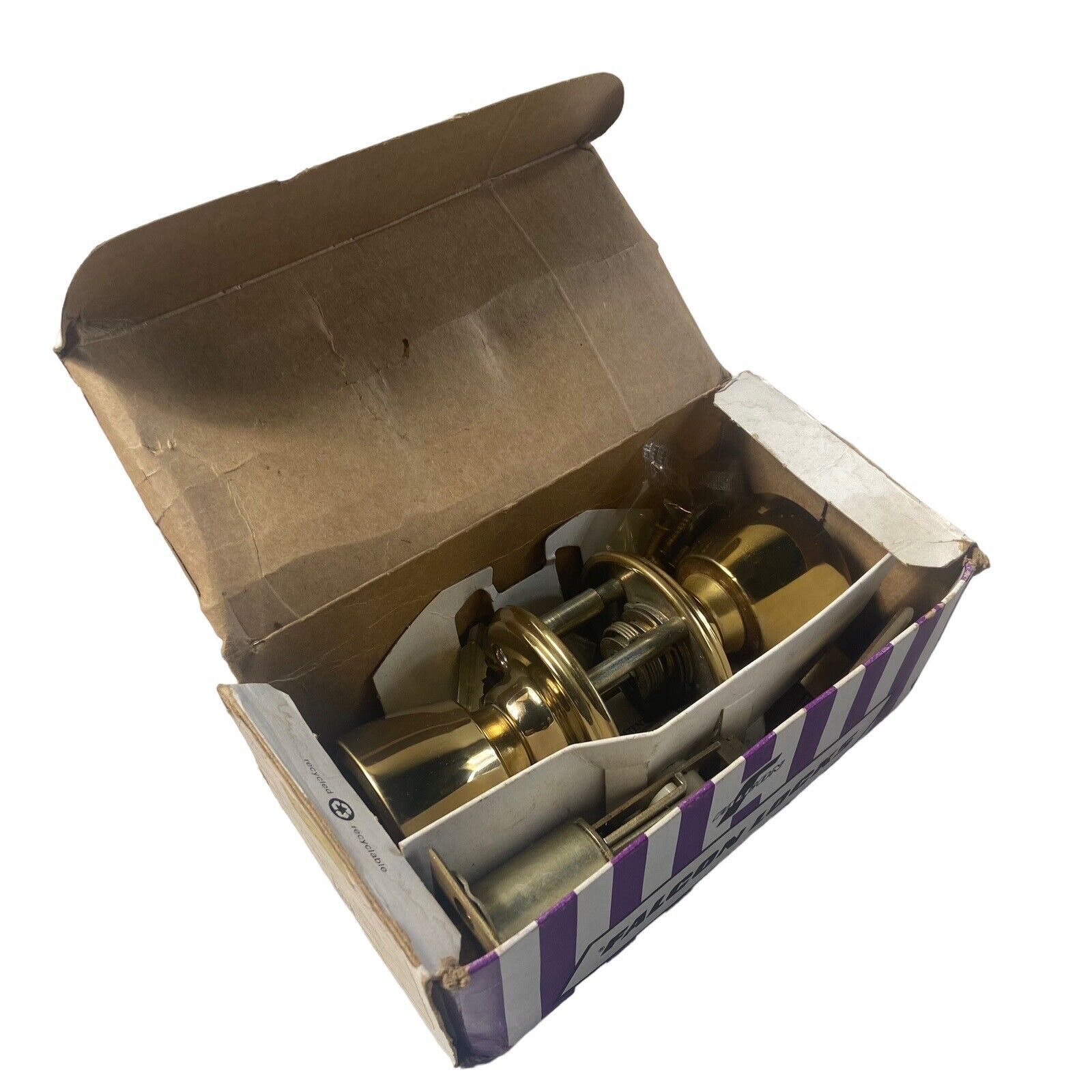 Classroom Lock Weiser E 561DL B Polished Brass 2 3/4″ Backset