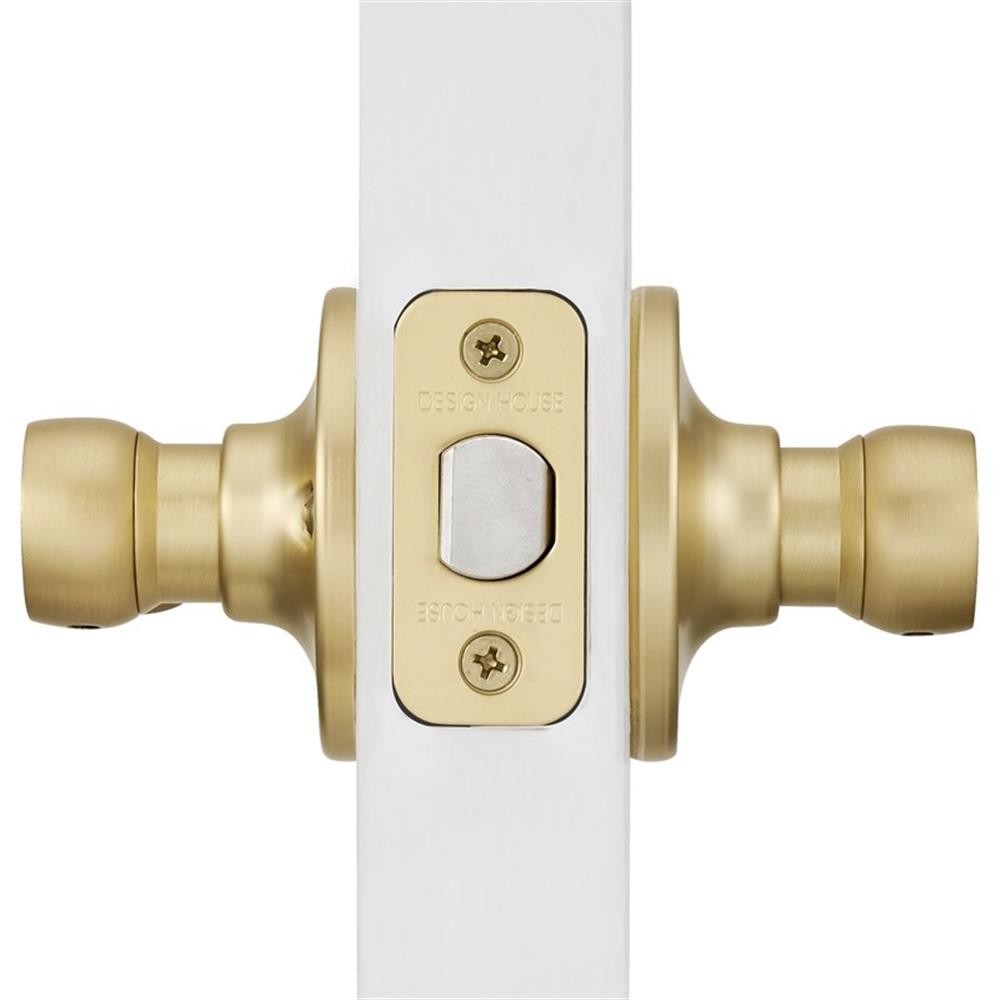 Bowery Hill Contemporary Reversible Brass Door Handle in Gold
