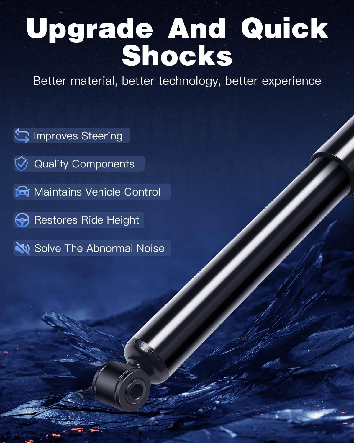 Rear Shocks Struts Absorbers for Mazda CX-7 2007-2012 2.3L 2.5L 37313 Set of 2