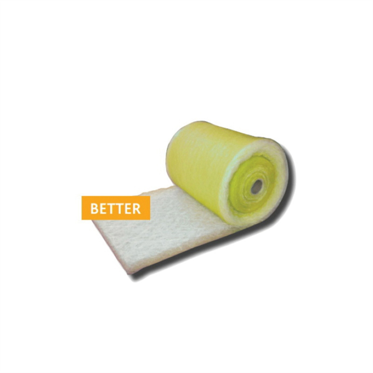 Viledon Filters 400-025 400 Paint Arrestor Pad, 20 in W x 2-1/2 in D x 25 in H,