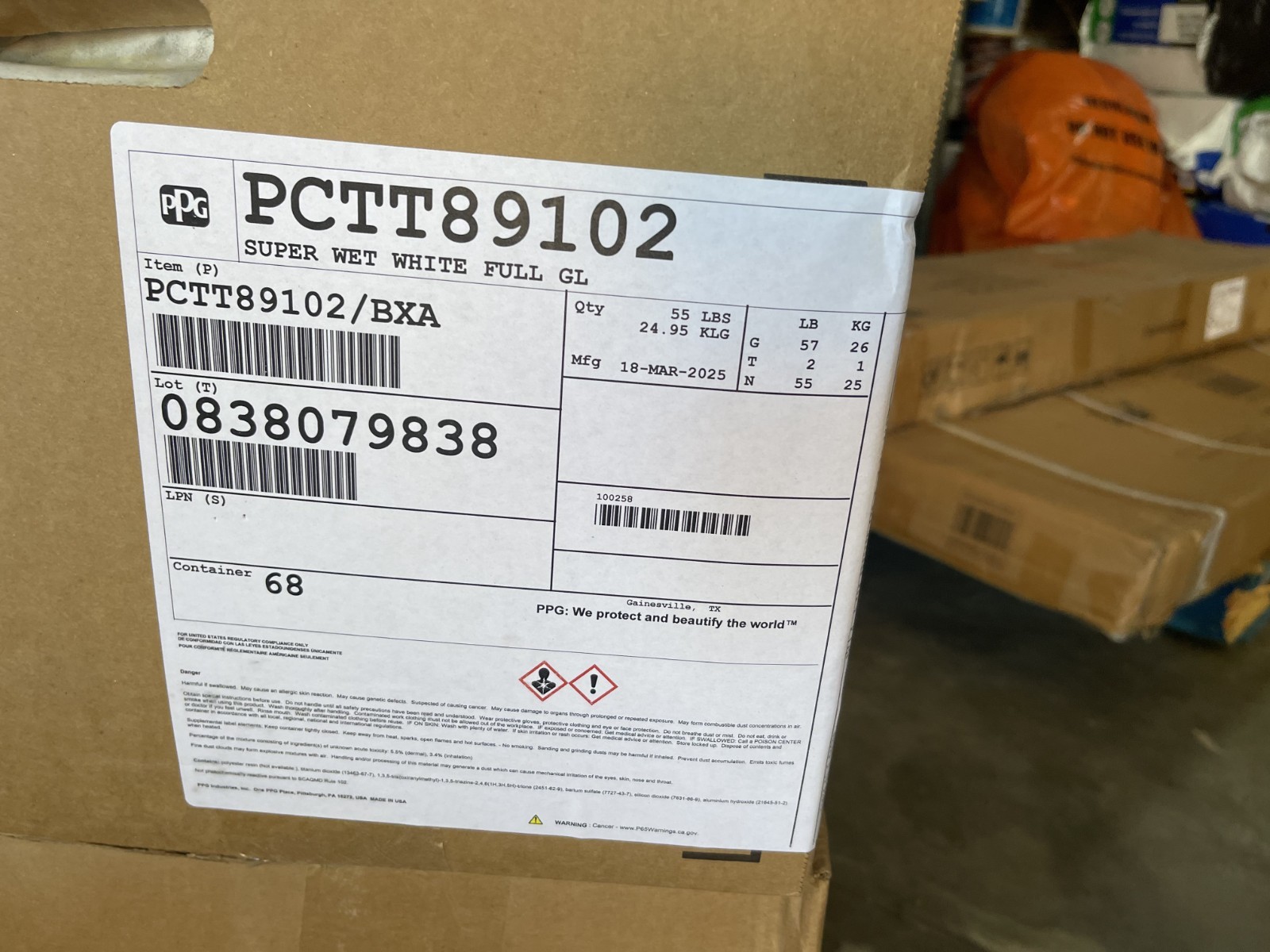 PPG Super Wet White Full Gl Powder Coating Envirocron PCTT89102 / BXA