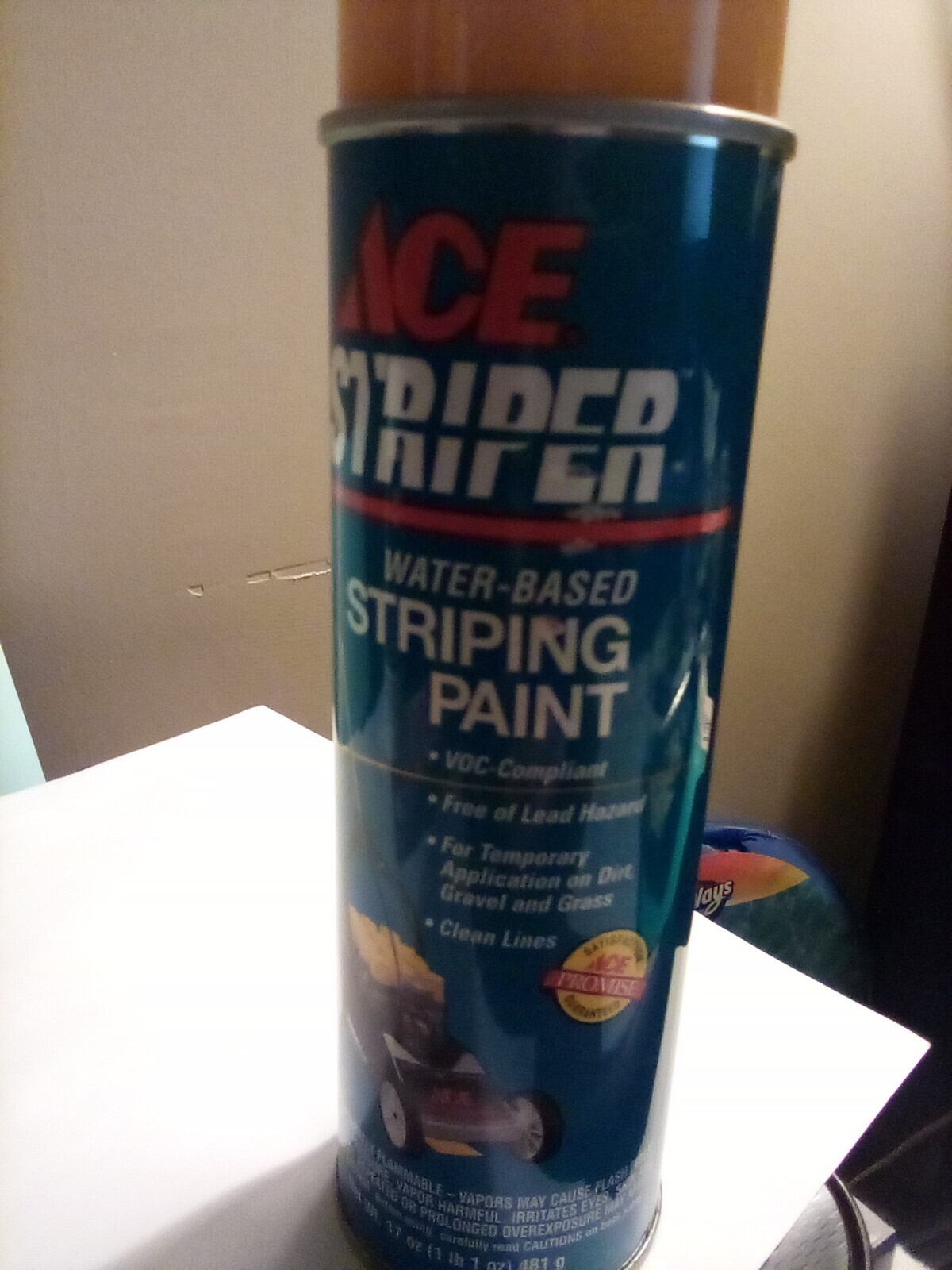 Ace Water-Based Athletic Field Striping Paint -Yellow, 17 oz FREE SHIP