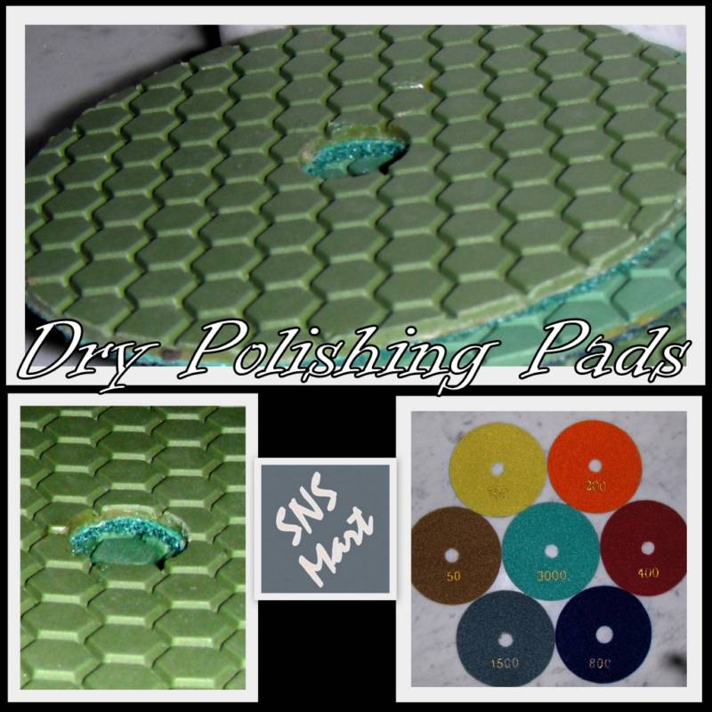 5″ PRO DRY DIAMOND POLISHING PADS 5Pcs: Any Grit vs Qty