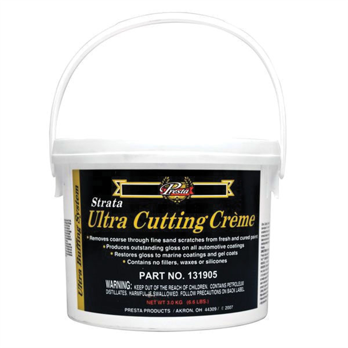 PES.131905 Presta Strata 131905 Ultra Cutting Creme, 3 kg Tub, Yellow