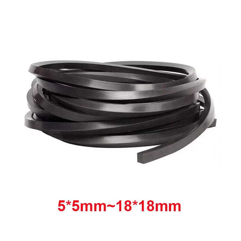 Solid Fluorine Rubber Square Strip Sealing Strip Acid Alkali Resistant 5mm~18mm