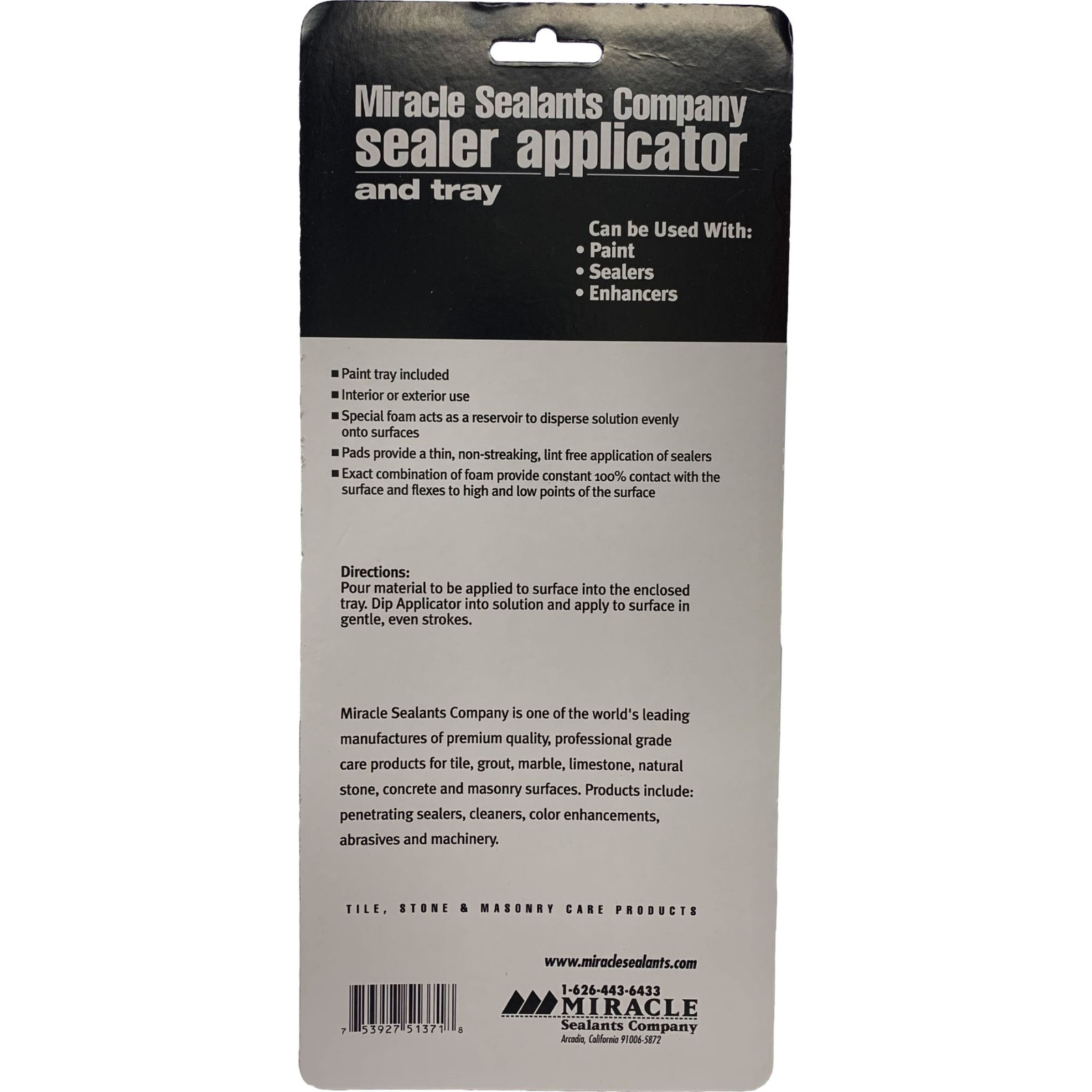 Miracle Sealants Mira Brush Applicator & Tray
