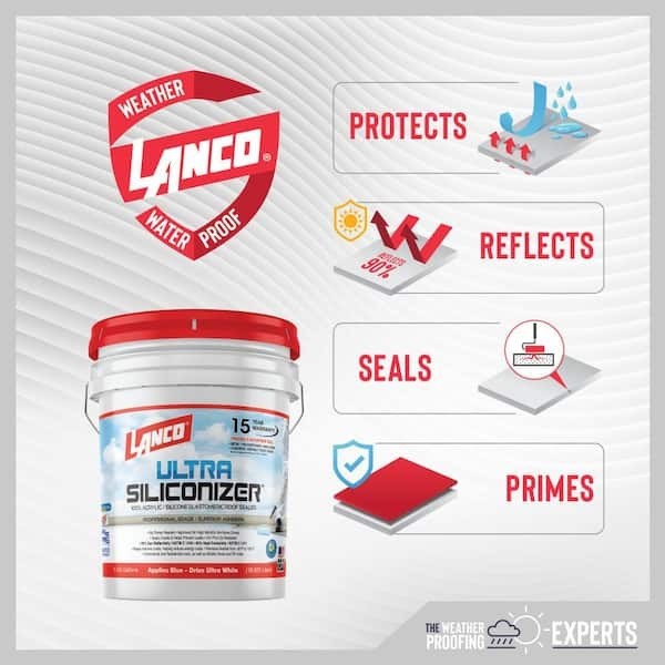 Roof Sealer 5 Gal. Ultra-Siliconizer Surface Membrane Sealant Reflective Coating