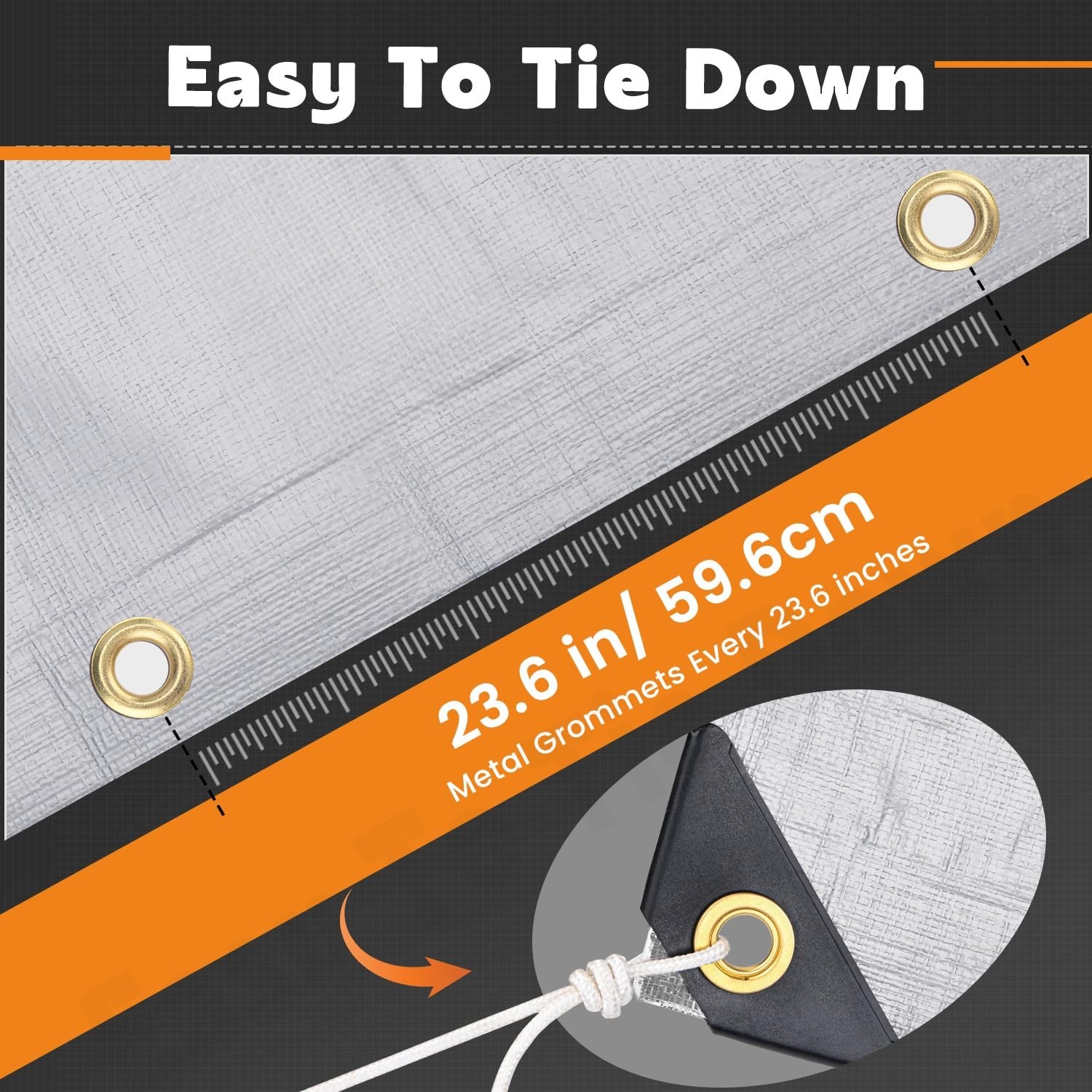 Keten Tarps Heavy Duty Waterproof 10X20 Feet, Extra Thick 16 Mil, Tear & Fade…