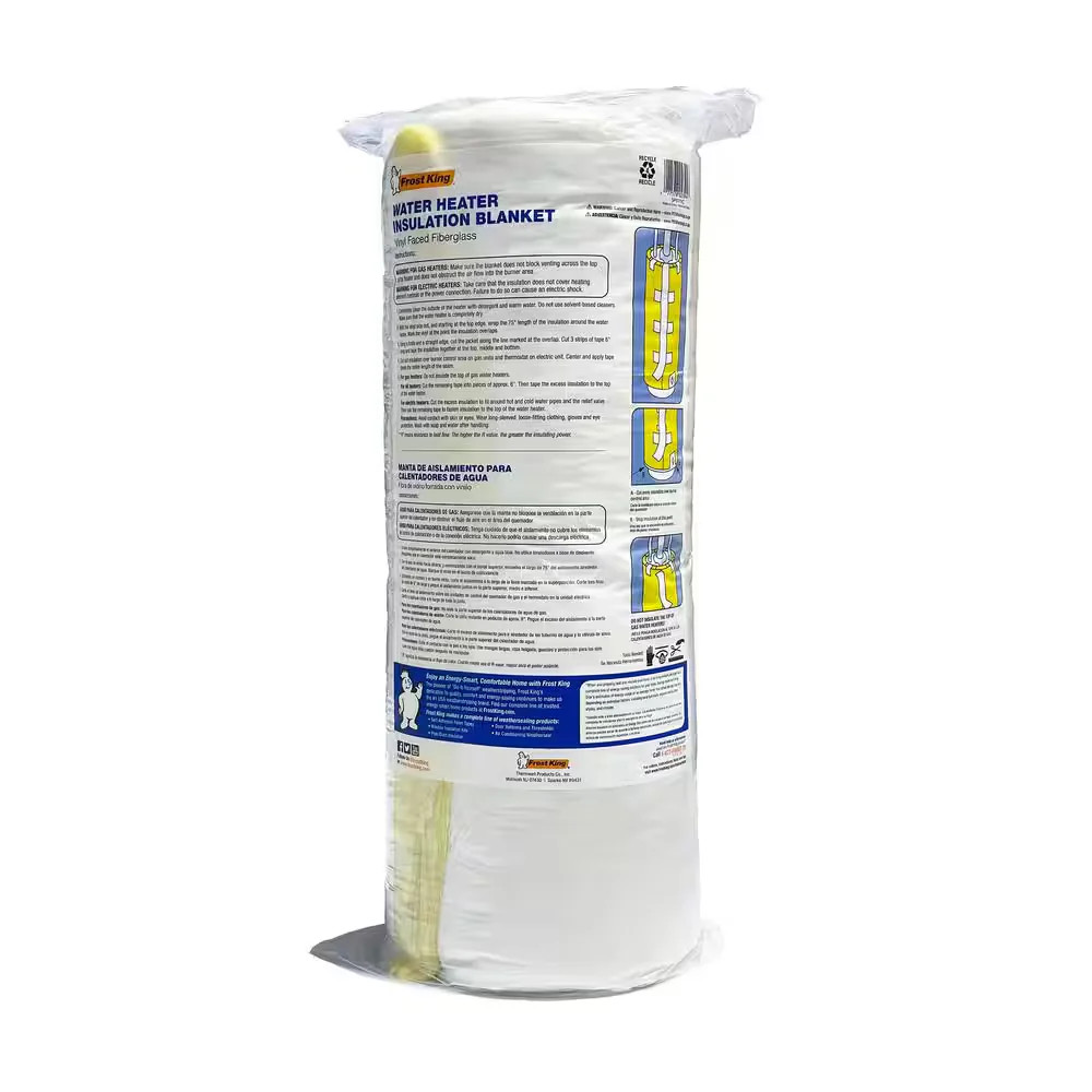 Fiberglass Water Heater Insulation Blanket Foil Backed 2.5 x 11 in SP57