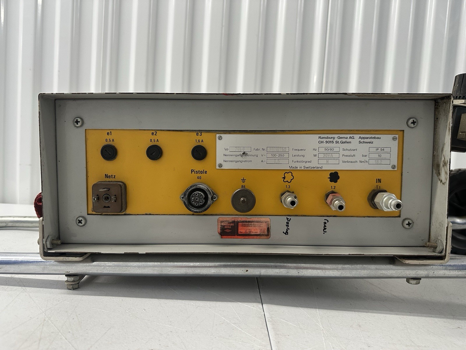 Ransburg Gema Type 701-6 Powder Coating Electrostatic Spray Control Unit