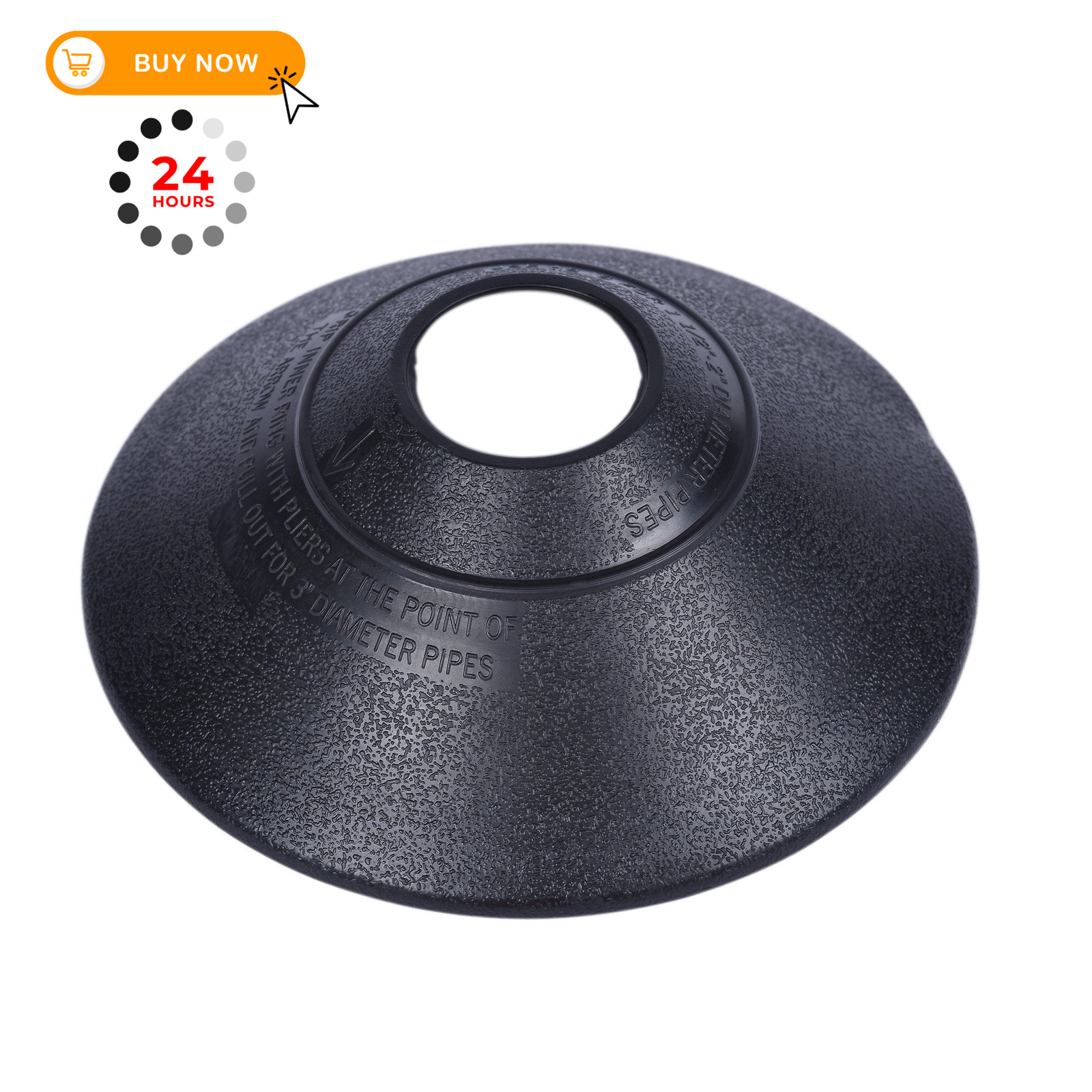 Oatey 14136 Rain Collar For No-Calk Roof 1 Count (Pack of 1), Black