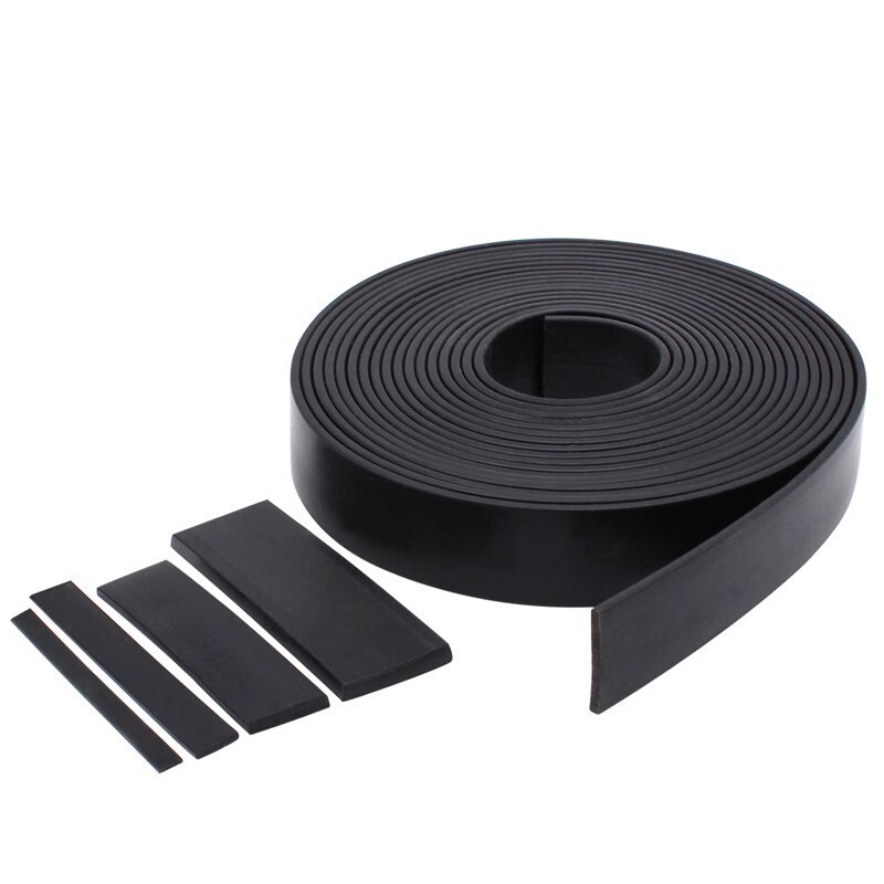 Black Solid Rubber Flat Strip Sealing Strip Thick 1mm Width 10/15/20-50mm