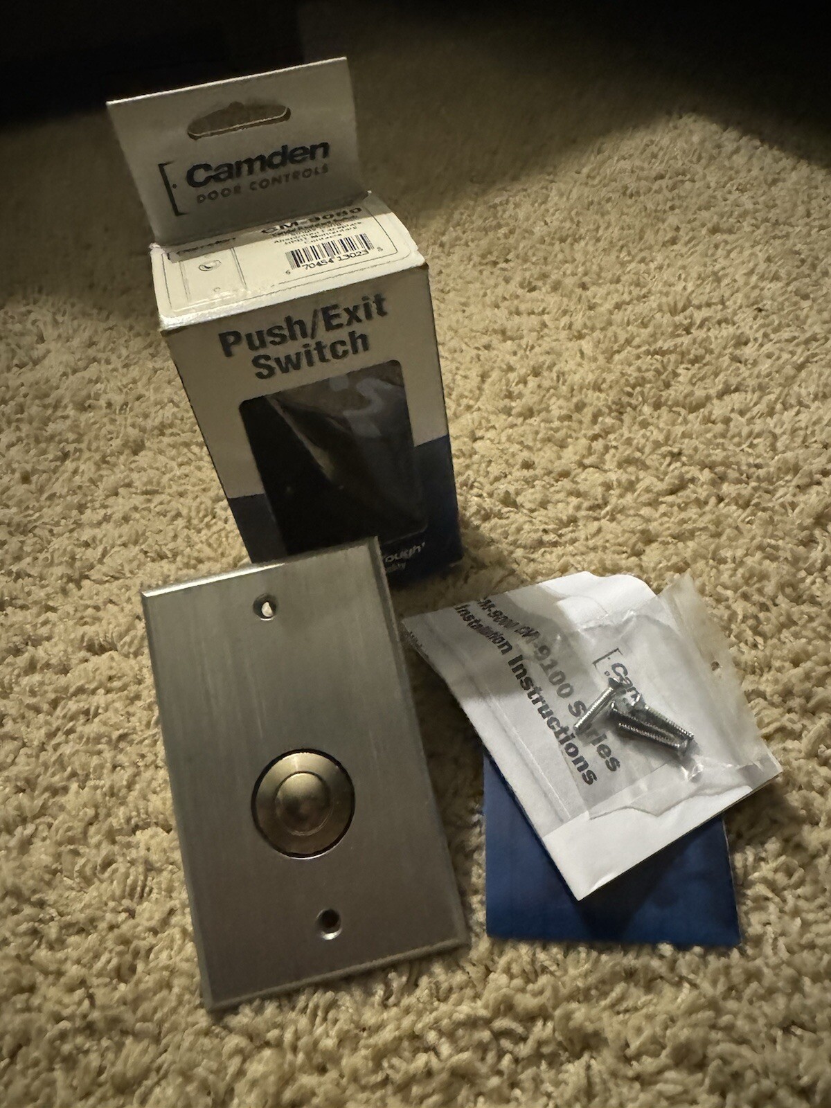 Camden Door Controls Vandal Resistant Mechanical Push/Exit Switch CM-9080