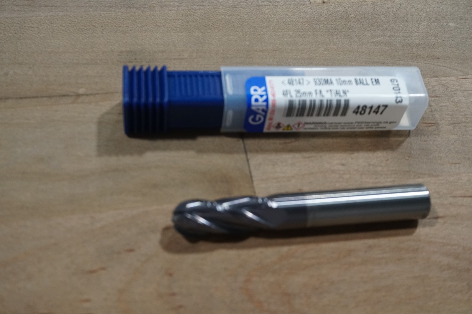 GARRTOOL10MMD X10MMSHK X25MM LC X70MM OL 4FL BL SECEM,TIALN,FREE SHIP, 1 PC