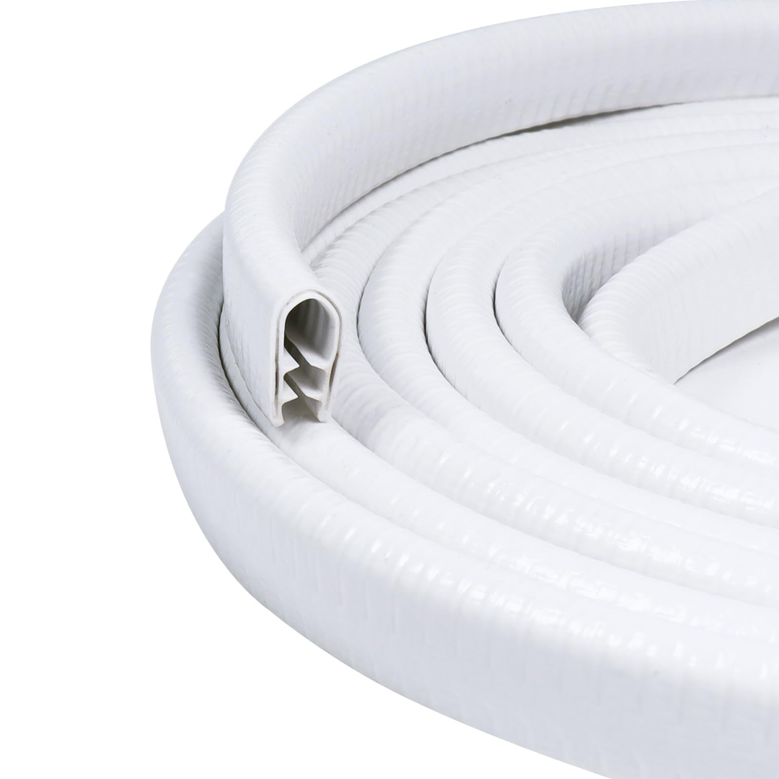 Edge Trim White U-Channel Rubber Trim Edge with Steel 1/2″ X 3/8″ – Fit Gap 3…