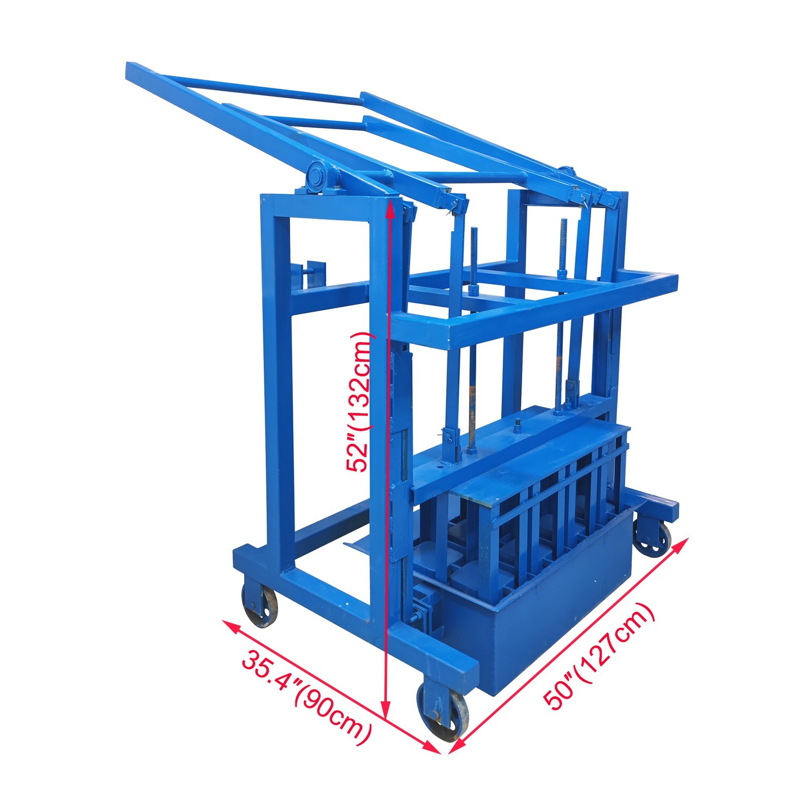 Manual Hollow Soil Block Brick Molding Machine Brick Maker 4Bricks Each Time H1