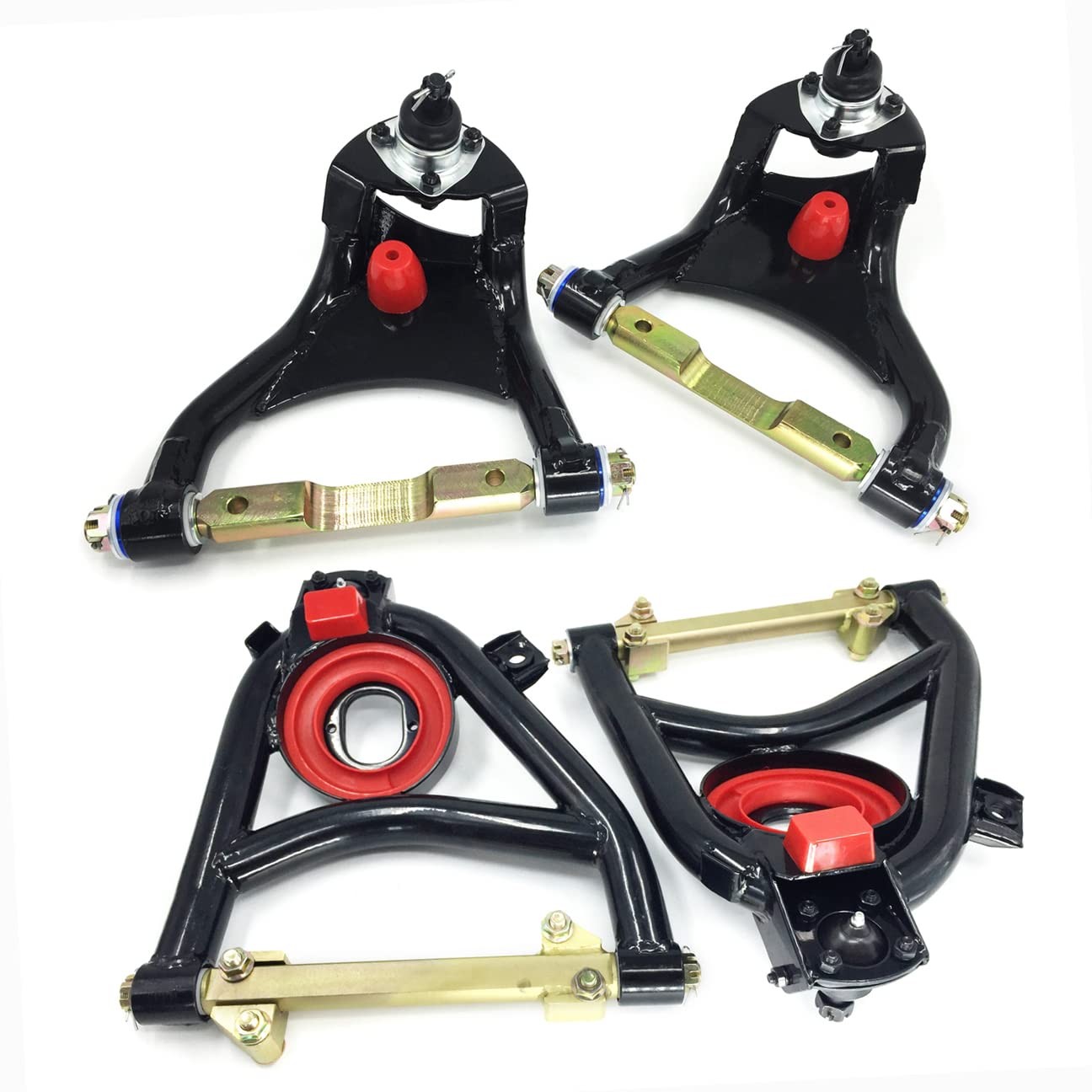 Front Upper Lower Tubular Control Arms Set 1955-1957 Chevy Bel Air 210 150 Nomad