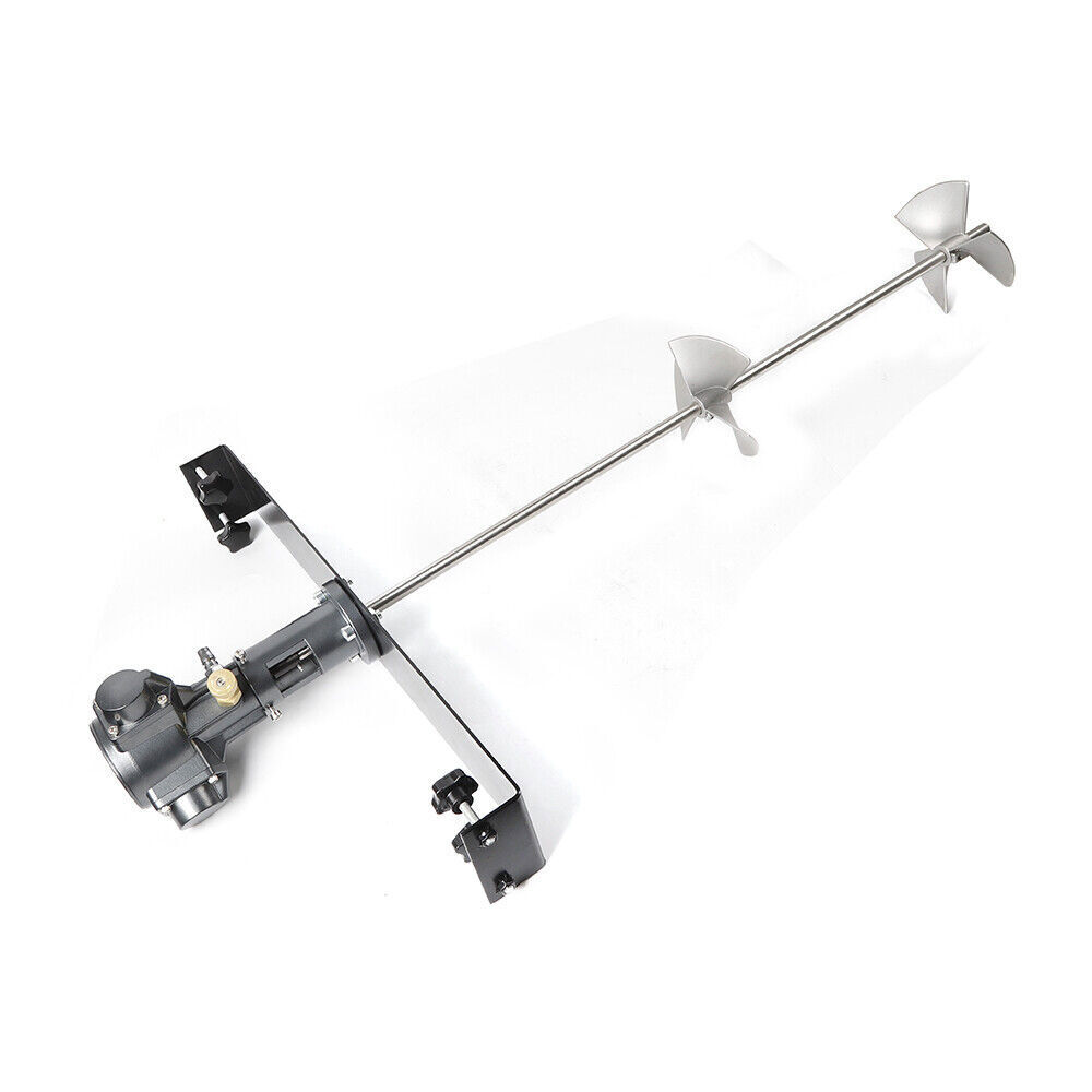 50 Gallon Pneumatic Bracket Mixer Tank Barrel Air Mix Stainless Steel Paint1/2HP