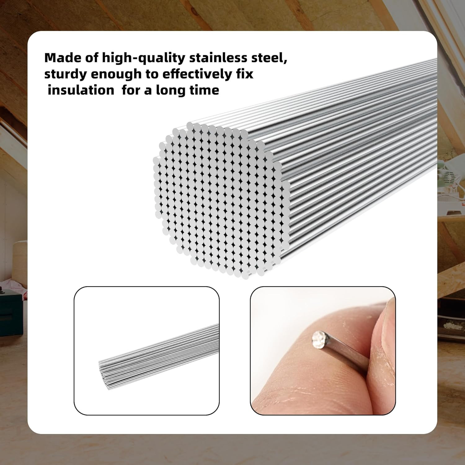 16 Inch Insulation Support Wire,50 Pcs Insulation Bracket Metal Insulated Suppor