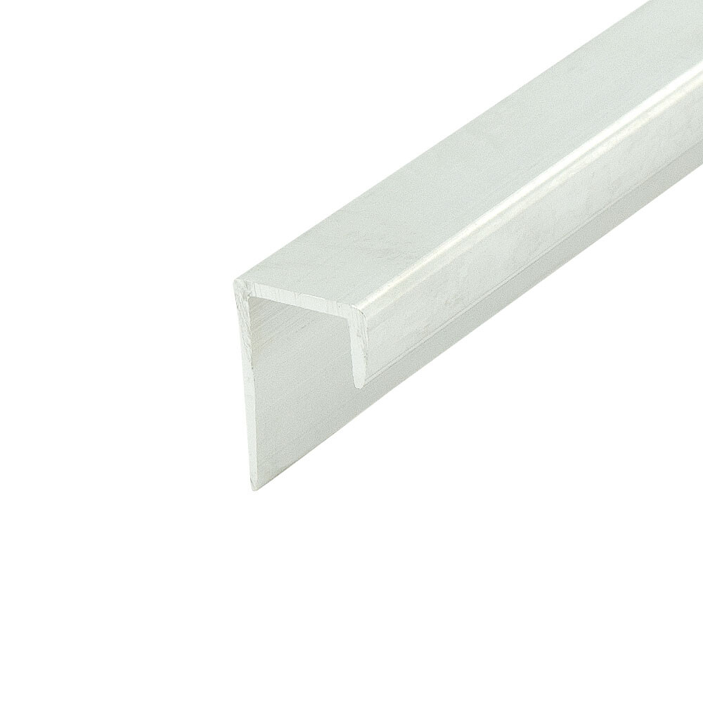 Outwater Aluminum J Channel Fits Material 1/2 Inch Thick Mill Finish Aluminum