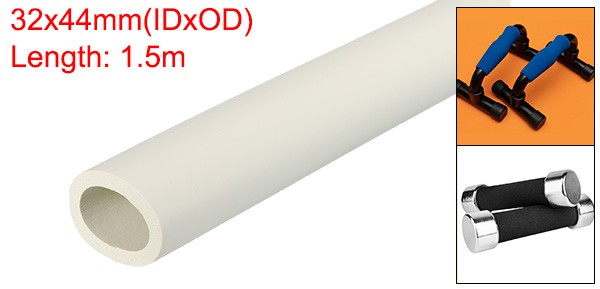 Foam Grip Tubing Handle Grips 32mm ID 44mm OD 5ft White for Utensils
