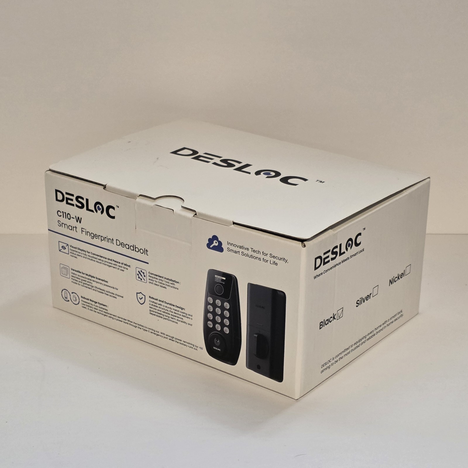 DESLOC C110 Keyless Entry Door Lock with Fingerprint – Smart Deadbolt Lock