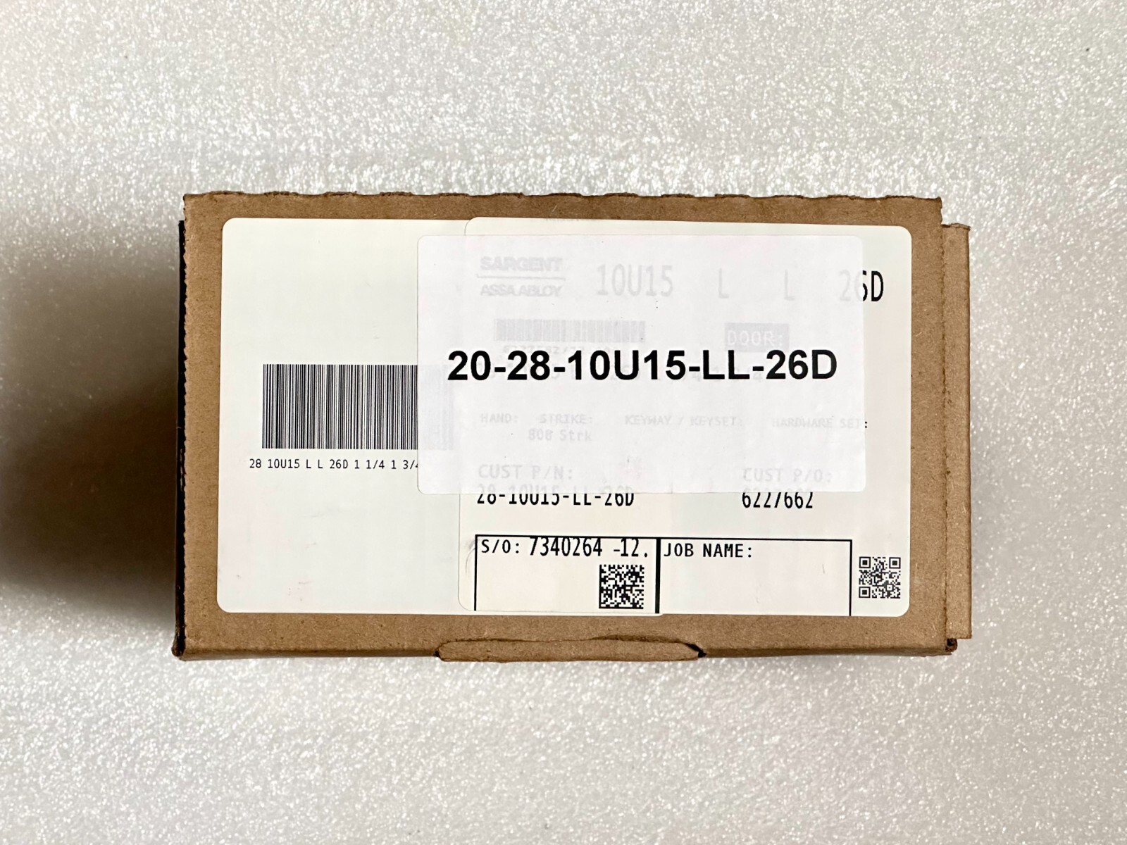 SARGENT COMMERICAL LEVER LOCK 20-28-10U15-LL-26D. NEW IN BOX ! ASSA ABLOY
