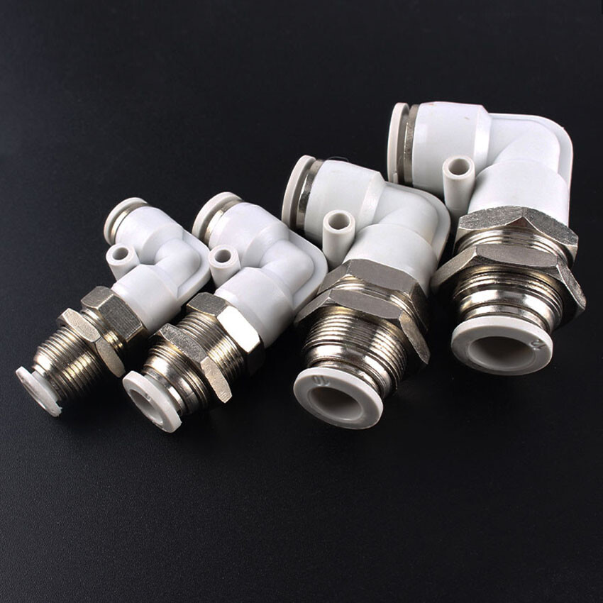Swivel Elbow Push Fit Bspt Parallel Threads Metric Push in Fitting 4/6/8/10/12mm