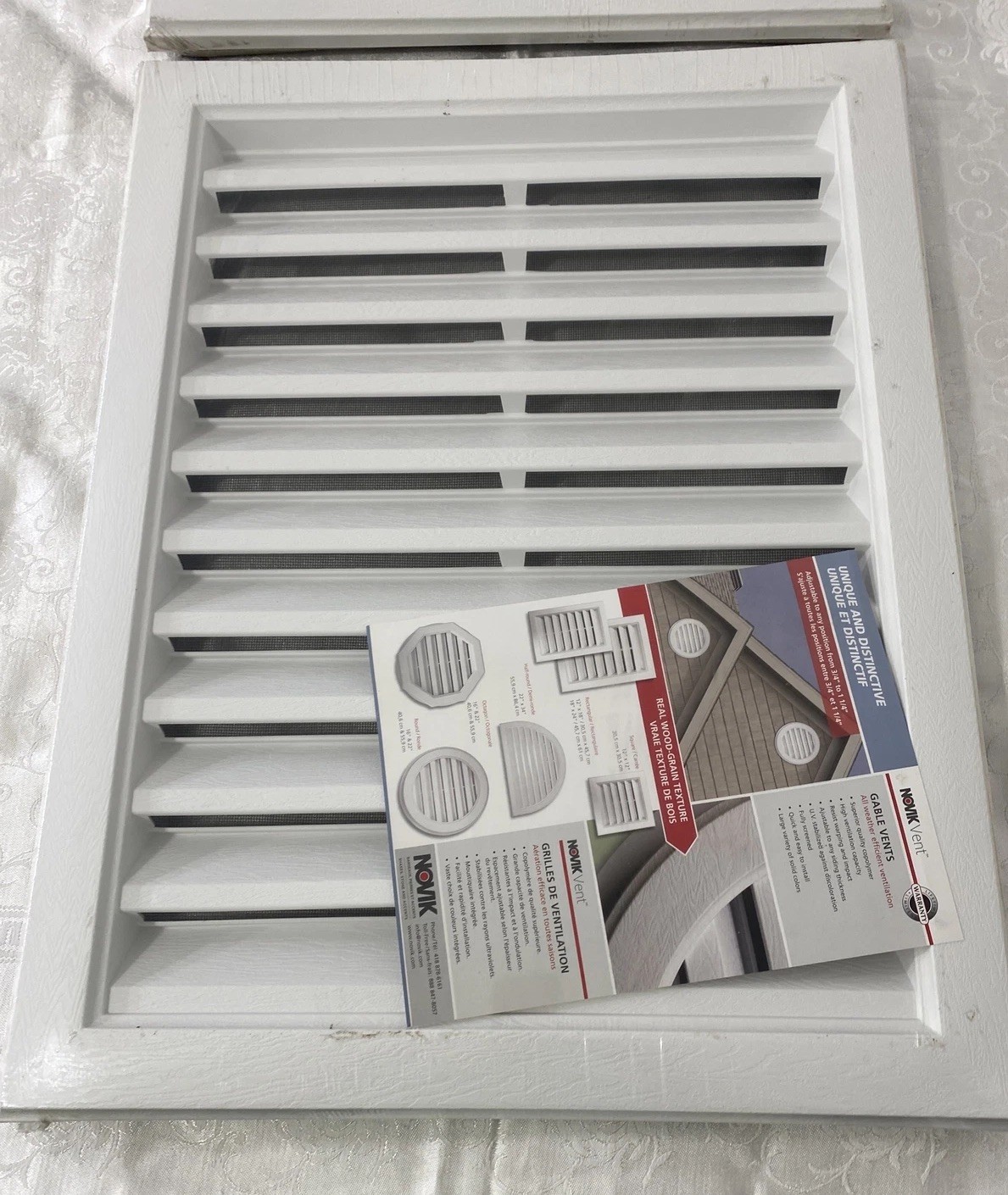 Vinyl Siding House Vents N White NOVIK 18×24” Set Of (2) NEW