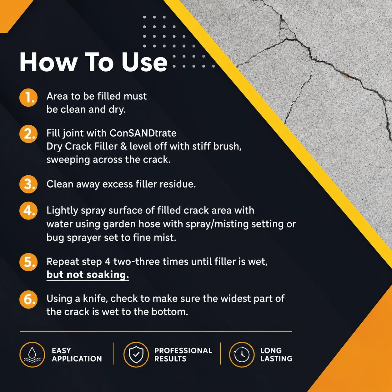 ConSANDtrate Gray Concrete Crack Filler 3 lb Polymer Repair Sealant
